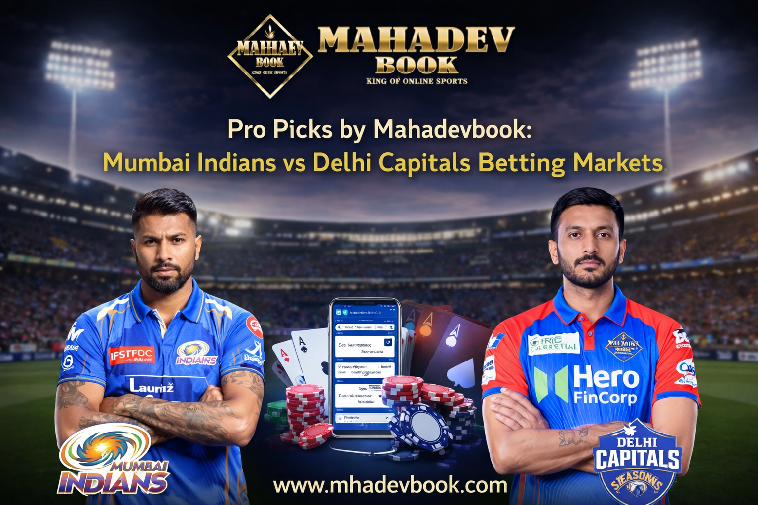 You are currently viewing Pro Picks by Mahadevbook: Mumbai Indians vs Delhi Capitals Betting Markets